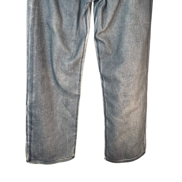 ZARA Size 2 High-Waisted Wide-Leg Jeans Blue Denim White Contrast - Picture 13 of 16